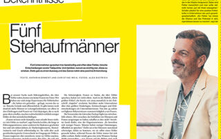 Magazinbeitrag „Fünf Stehaufmänner“ mit Joachim Schäfer, Geschäftsführer von Schäfer Kunststofftechnik – ein Porträt über unternehmerische Fehlerkultur, Neuanfänge und Innovationsgeist.